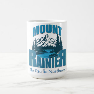 Caneca De Café Tipografia de Aventura Monte Rainier | Desi de Art