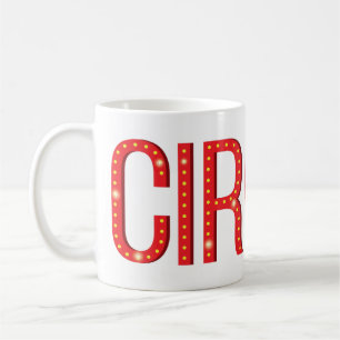 Caneca De Café Tipografia de Circo Letras de Carnaval Personaliza