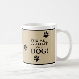 Caneca De Café Tipografia de Impressão de Pata de Cachorro Fofa A