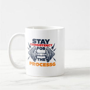 Caneca De Café Tipografia de motivação para academia de exercício