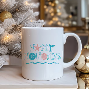 Caneca De Café Tipografia de Natal Costeira Conchas 