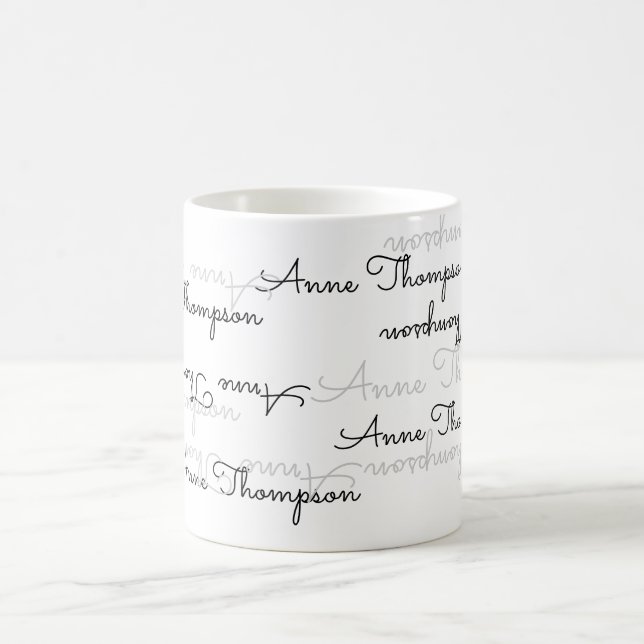 Caneca De Café tipografia de nome elegante (Centro)