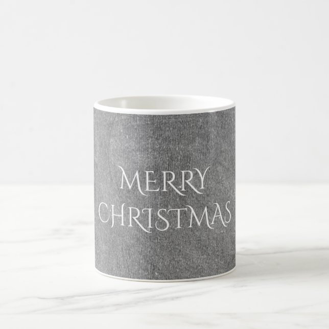 Caneca De Café Tipografia de Quadro de Natal Feliz Preto (Centro)