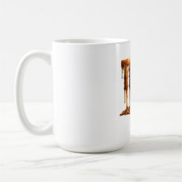 Caneca De Café Tipografia de Vela Derretida Cansada Burnout Mãe E