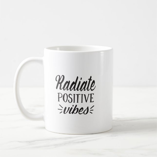 Caneca De Café Tipografia de Víblias Positivas Radiadas (Esquerda)