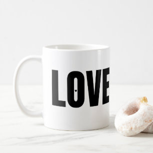 Caneca De Café Tipografia do Black LOVE