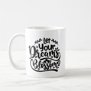 Caneca De Café Tipografia Elegante de Citação Motivacional Minima