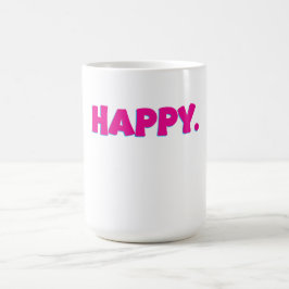 Caneca De Café Tipografia FELIZ – Design de Vibrações Positivas e