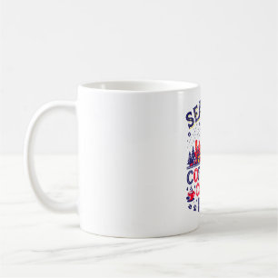 Caneca De Café Tipografia Gatos de Café e Chuva de Seattle