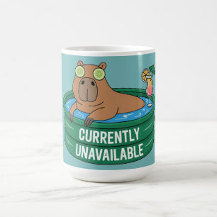 Caneca De Café Tipografia Gráfica de Relaxamento da Piscina de Ca