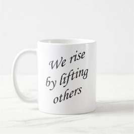 Caneca De Café tipografia Levantamo-nos levantando outras inspira