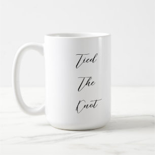 Caneca De Café Tipografia Ligou O Nome Do Casal Do Nó Mug