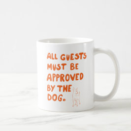 Caneca De Café Tipografia manuscrita com ilustração de cão