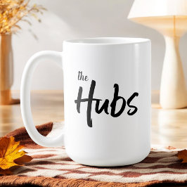 Caneca De Café Tipografia Marido ou Noivo Engraçado dos Hubs