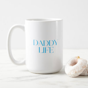 Caneca De Café Tipografia Moderna e Elegante Vida de Papai Clássi