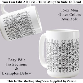 Caneca De Café Tipografia Moderna Mensagem Secreta Personalizada 