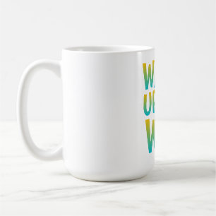 Caneca De Café Tipografia Motivacional Acordar e Vencer