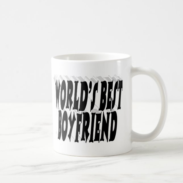 Caneca De Café tipografia namorado negra (Direita)