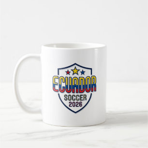 Caneca De Café Tipografia Negrito País Futebol Equador 2026