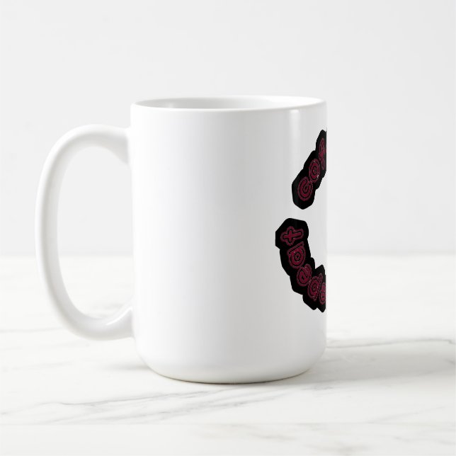Caneca De Café Tipografia repetitiva do Café Hustle (Esquerda)