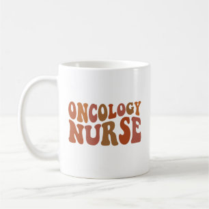 Caneca De Café Tipografia Retro de Enfermeira de Oncologia Person