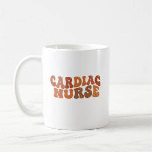Caneca De Café Tipografia Retro Personalizada para Enfermeira Car