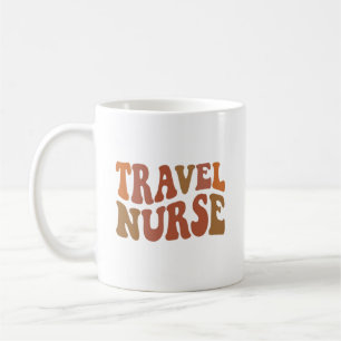 Caneca De Café Tipografia Retro Personalizada para Enfermeira de