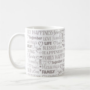 Caneca De Café Tipografia Simples de Família Minimalista Fofa