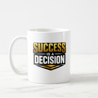 Caneca De Café Tipografia Success Gold em Preto