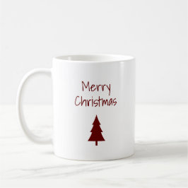Caneca De Café Tipografia Vermelha Simples na Árvore de Natal de