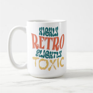 Caneca De Café Tipografia Vintage Altamente Retro e Ligeiramente