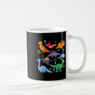 Caneca De Café Tipos de Dinossauros Gráficos Meus Dinos Legal Din