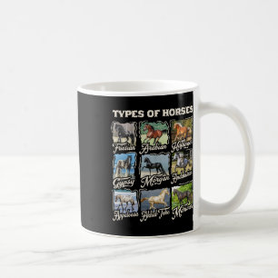 Caneca De Café Tipos De Raças De Cavalos Raios Equestres