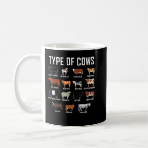 Caneca De Café Tipos De Vacas Camarão Camarão Camiseta Farmer Vac