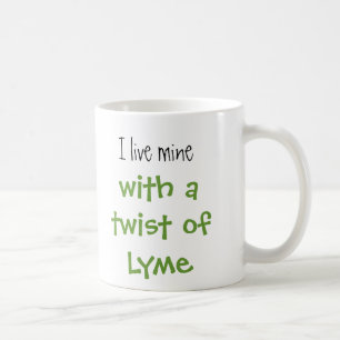 Caneca De Café tiquetaque, eu vivo meus, com uma torção de Lyme