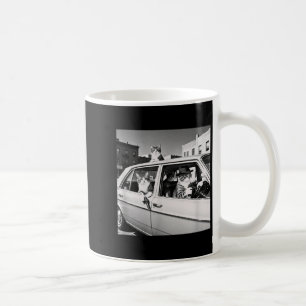 Caneca De Café Tira de Gato Engraçada Design Felino Legal Vintage