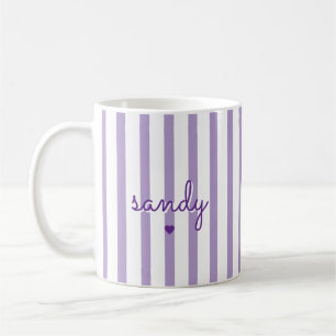 Caneca De Café Tira Personalizada Nome Listrada Nova Tia Aniversá