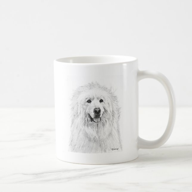 Caneca De Café Tiragem de grandes Pyrenees (Direita)