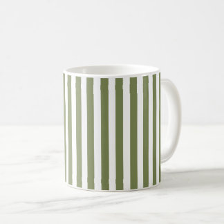 Caneca De Café Tiras de doces, verdes e brancas, de oliveira