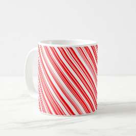 Caneca De Café Tiras de Natal de Candy Cane 4Jamielee