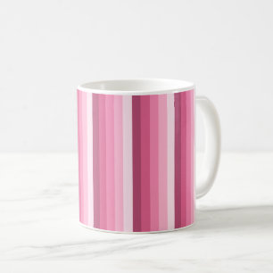 Caneca De Café Tiras de sombra rosa