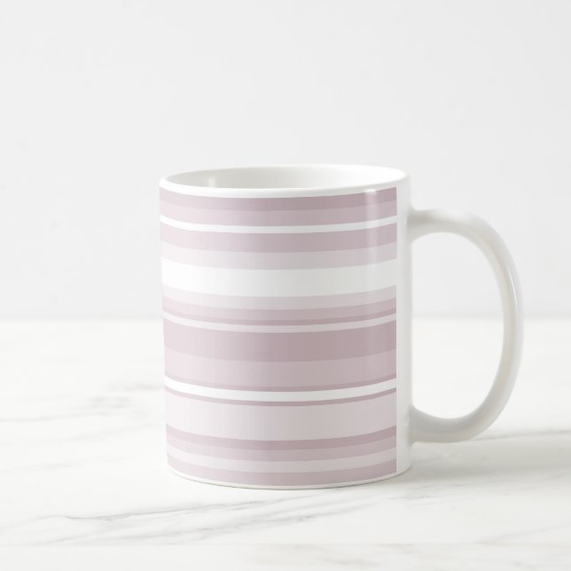 Caneca De Café tiras rosa rosa quartzo (Direita)