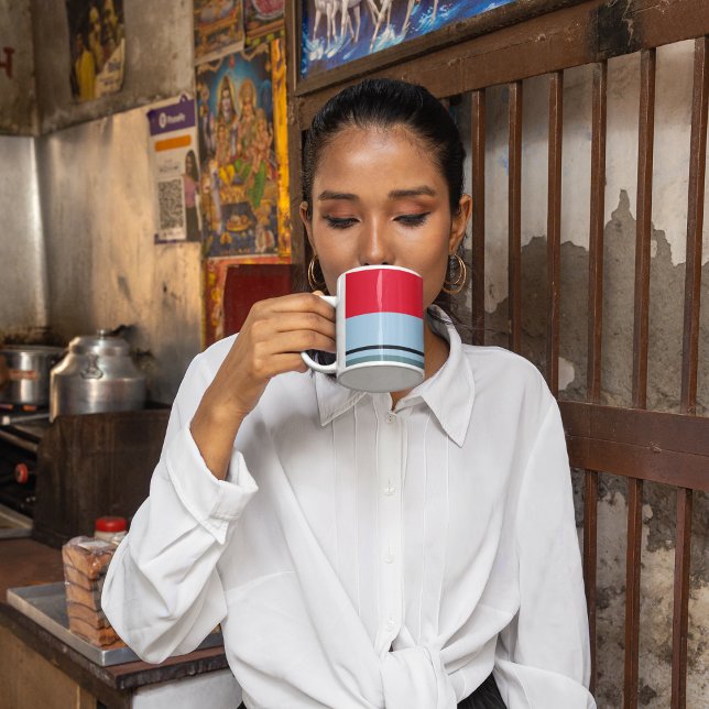 Caneca De Café Tiras uniformes escuras (Criador carregado)