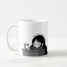 Caneca De Café Tire Agora, Pânico Depois Ilustração de Garota Chi