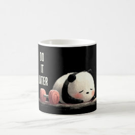 Caneca De Café Tired Panda Gym – Cute Funny Workout Art
