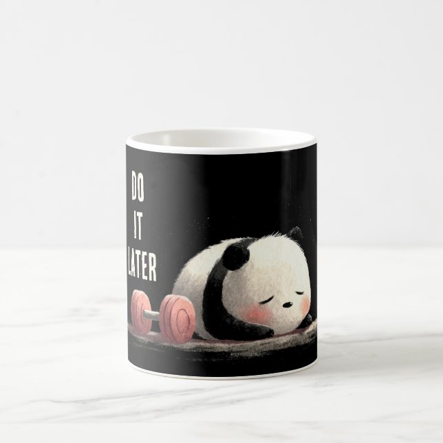 Caneca De Café Tired Panda Gym – Cute Funny Workout Art (Centro)