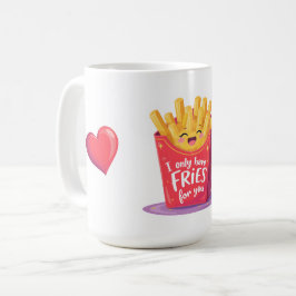 Caneca De Café Tirinha de Dia dos Namorados de Batata Frita Franc