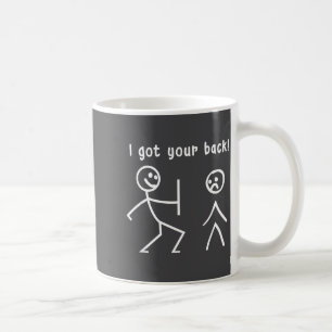 Caneca De Café Tirinha Engraçada de Volta Punho de Stick Figure
