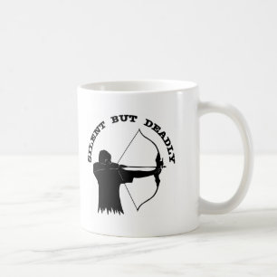 Caneca De Café Tiro ao arco da caça do arco silencioso mas