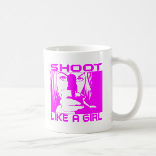 CANECA DE CAFÉ TIRO COMO UMA MENINA